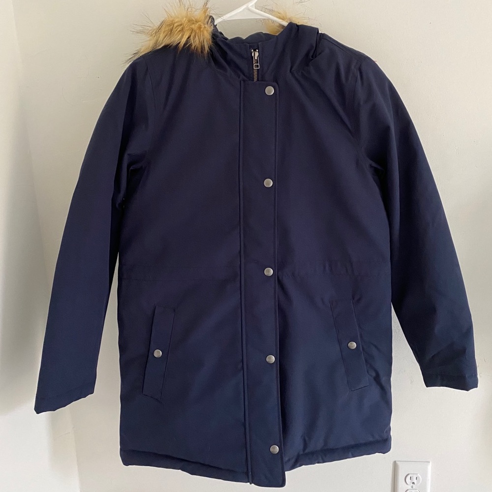 NWOT J. Crew  Navy Blue Winter Parka Coat